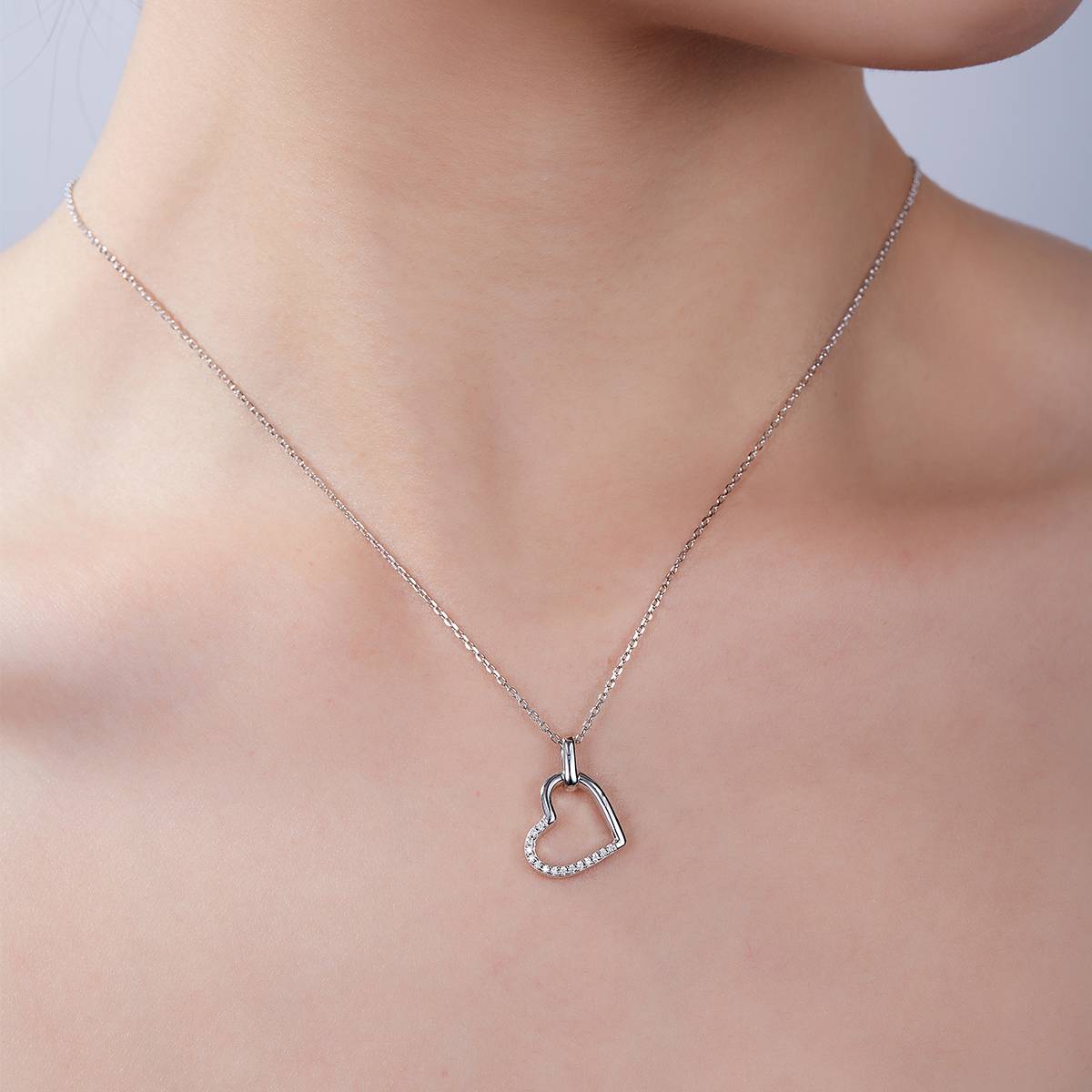 Xuanxin Love Pendant S925 Silver Moissanite Grade D 0.1CT